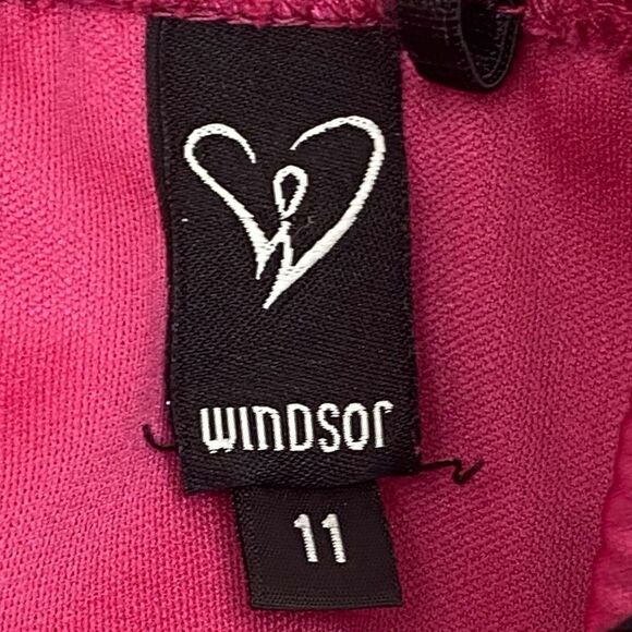 WINDSOR Fuchsia Mini Sleeveless Dress w/ Bow 11 - Picture 9 of 10